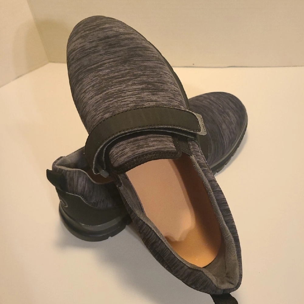 ANODYNE NO. 11 SPORT TRAINER 8W US WIDE GRAY BLACK DIABETIC SLIP ON ORTHOPEDIC